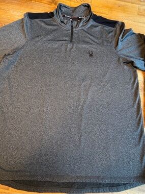 Spyder Men's Charcoal Gray Quarter-Zip Performance Pullover
